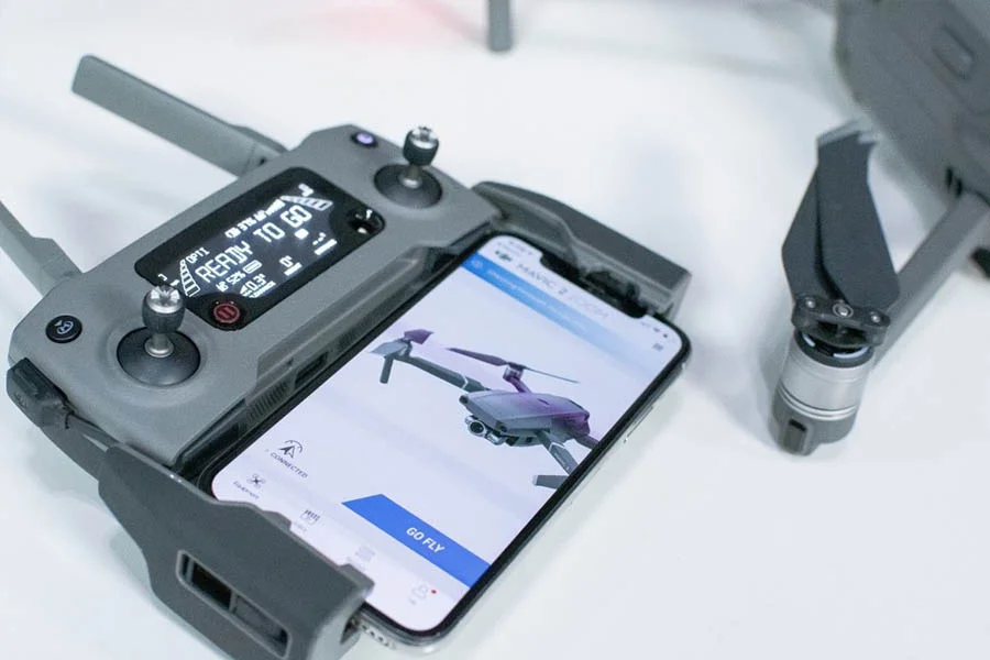 flying drone with camera